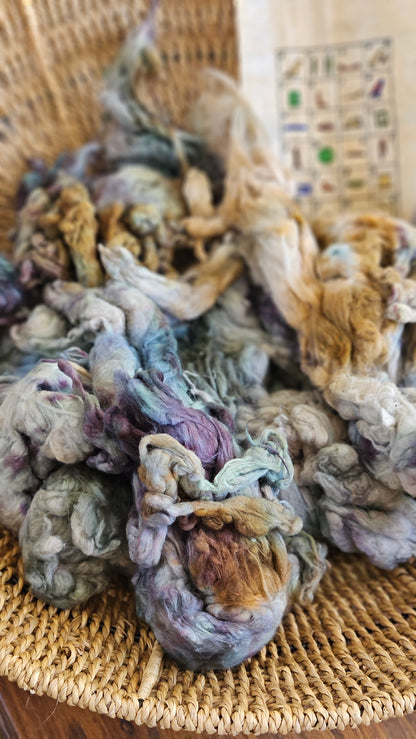 NILE - organic cotton noil for blending & spinning - 1 ounce | 28 grams