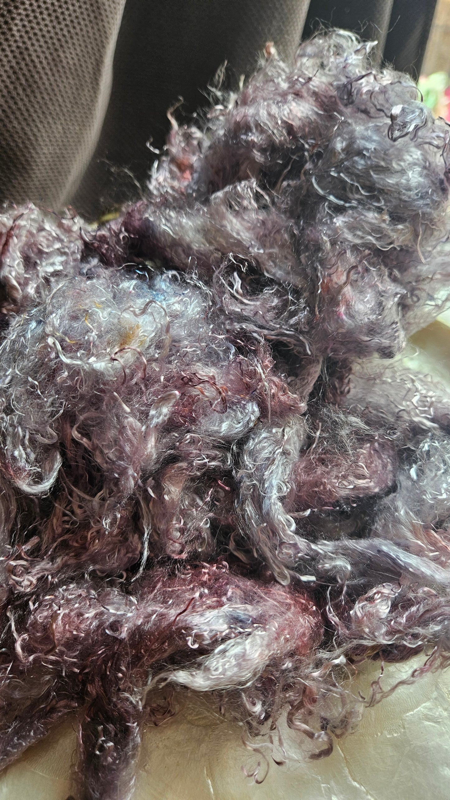 LAVENDER JADE - hand-dyed eucalyptus crimp faux-silk for art yarn embellishing, fiber blending, felting, and papermaking - 2 oz | 57 g