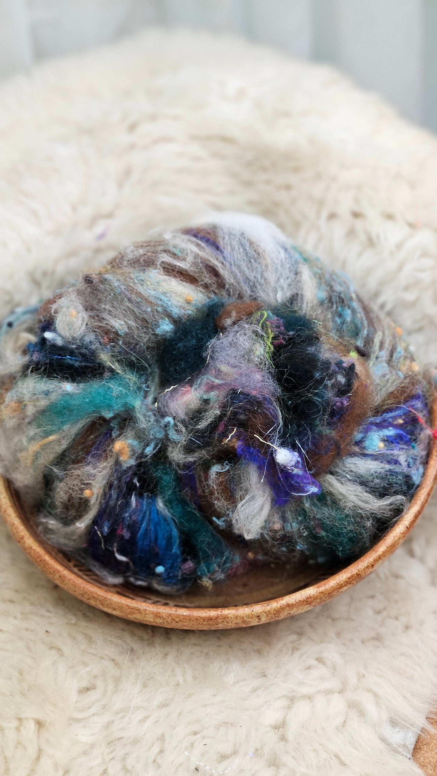 Luxe Layered Textured Art Batt - 018- 2 ounces | 57 grams