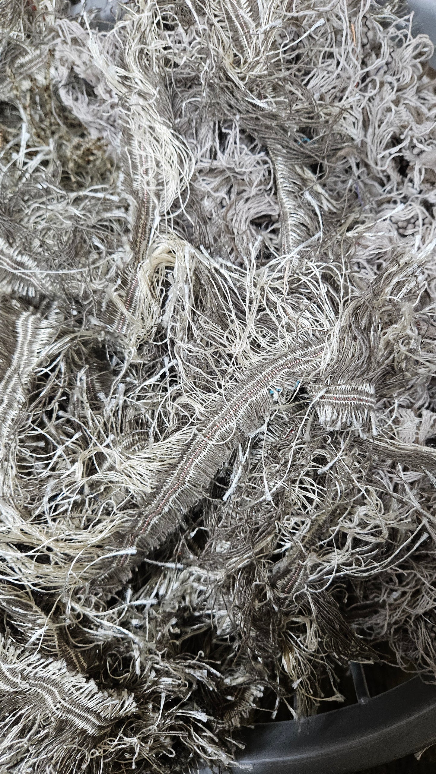 FANCY NEUTRALS - bulk textile selvedge for rug weaving and art yarn - 5 POUNDS