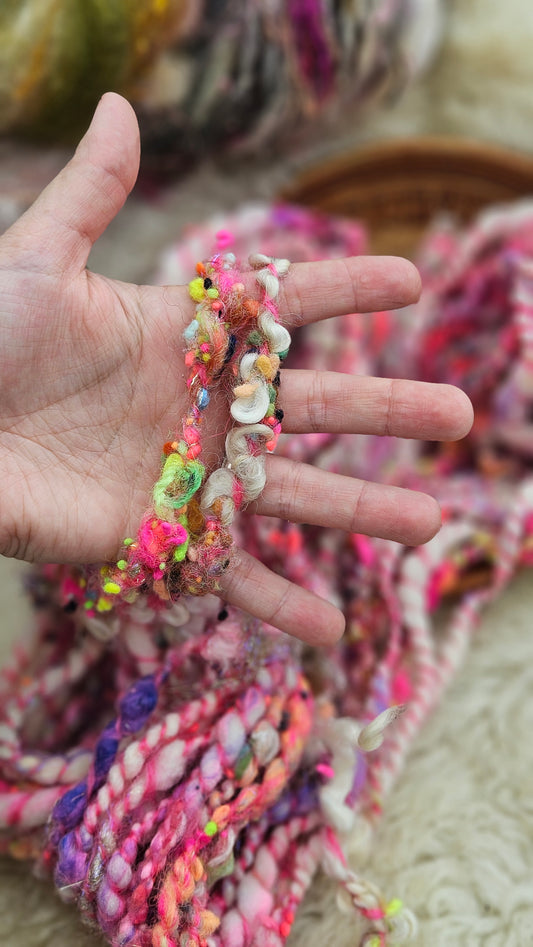 ANTHEA - Bulky Handspun Art Yarn XL Skein - 24 yards | 3.0 ounces | 85 grams