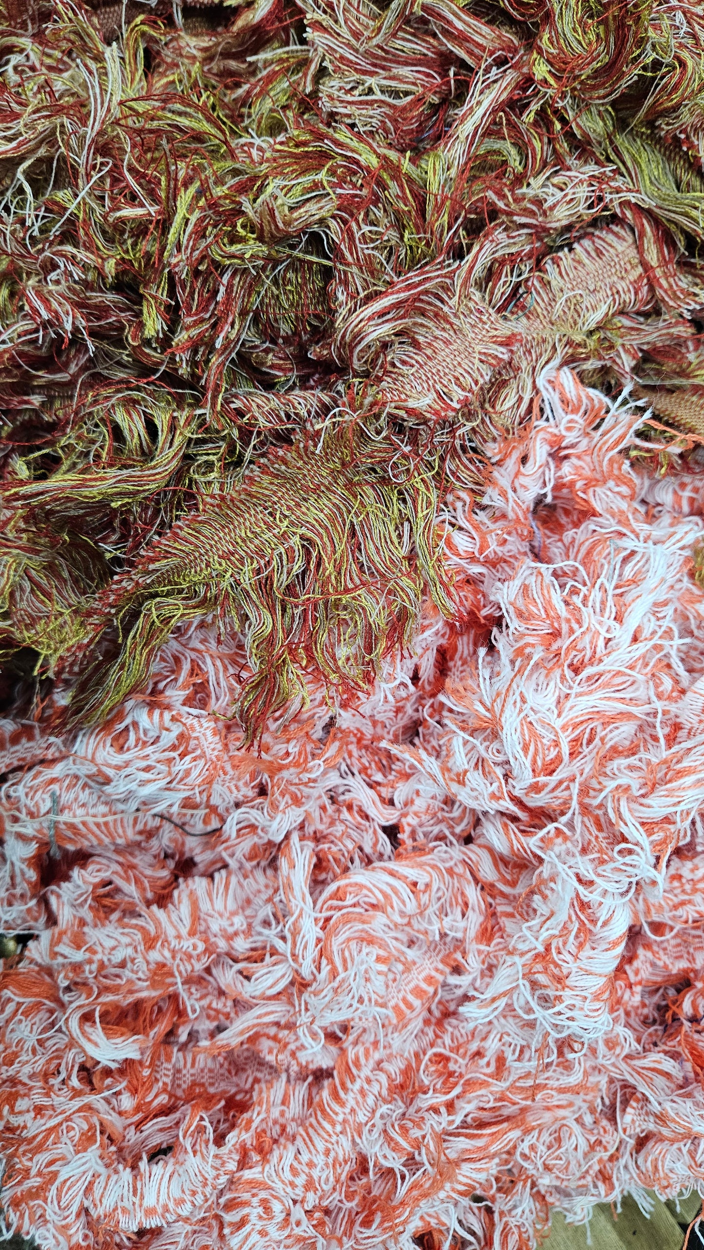 BULK 11 - shaggy fringe ribbon for tapestry weaving and fiber art - 4 POUNDS