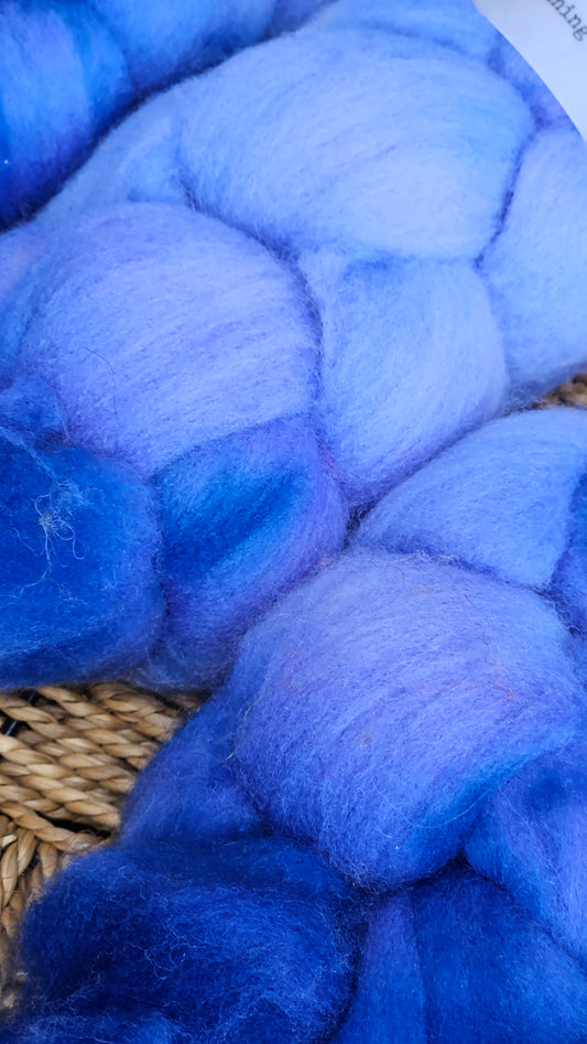 Biscayne - hand dyed fine wool roving for felting and blending - 2 ounces | 57 grams