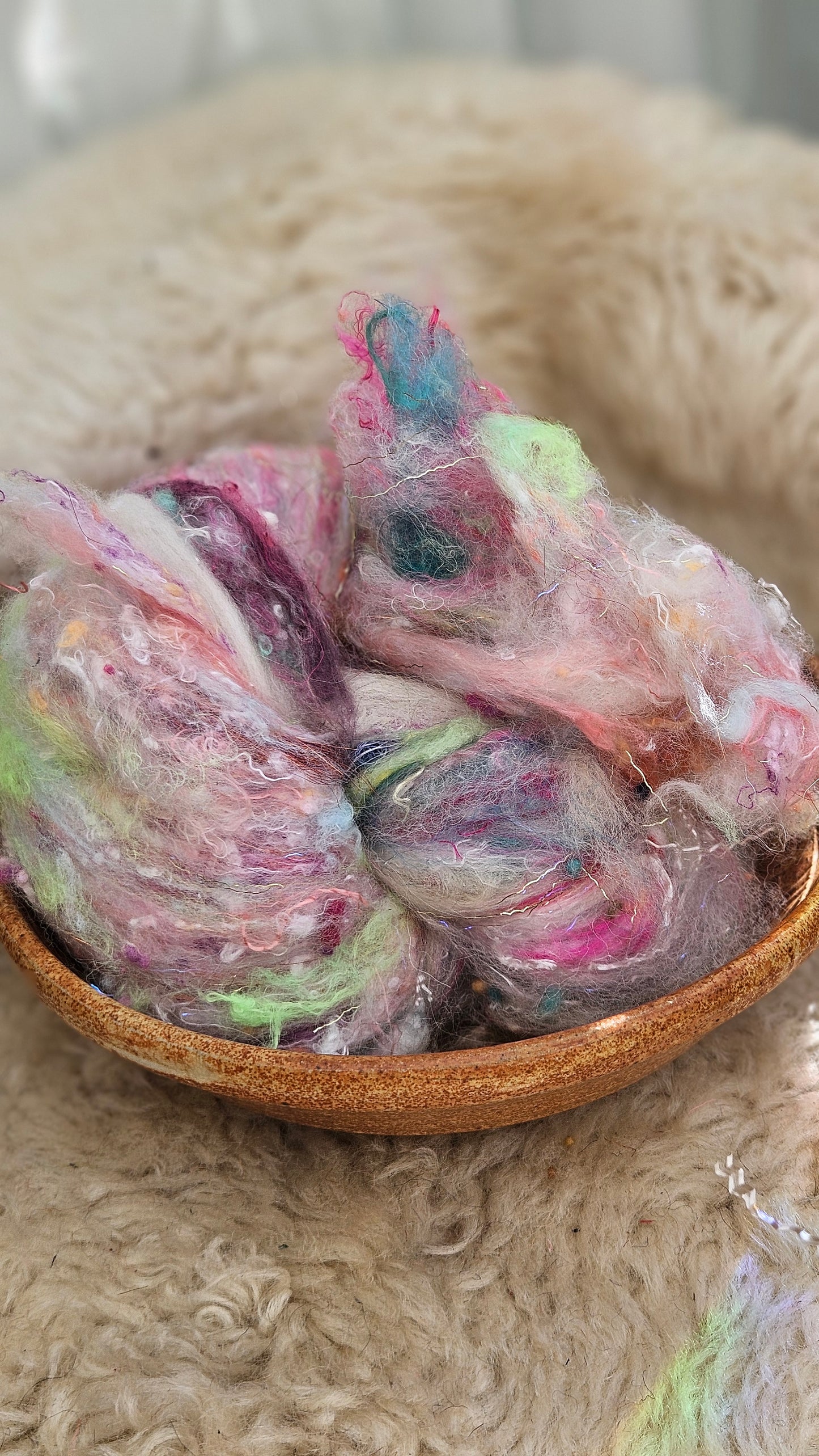 Luxe Layered Textured Art Batt - 043 - 2 ounces | 57 grams