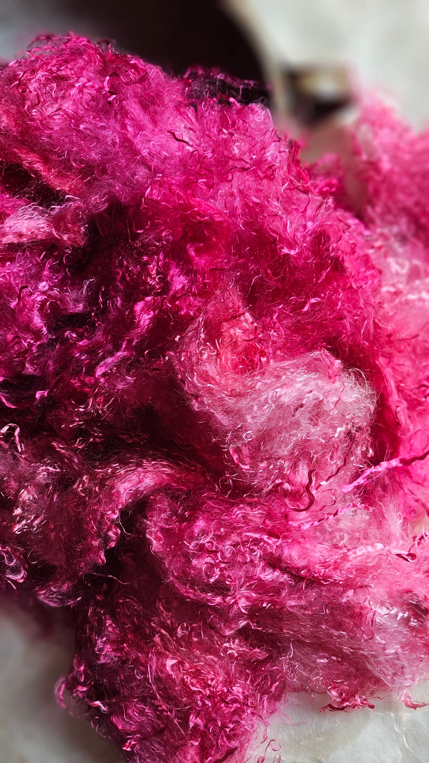 ERYTHRITE - hand-dyed eucalyptus crimp faux-silk for art yarn embellishing, fiber blending, felting, and papermaking - 2 oz | 57 g