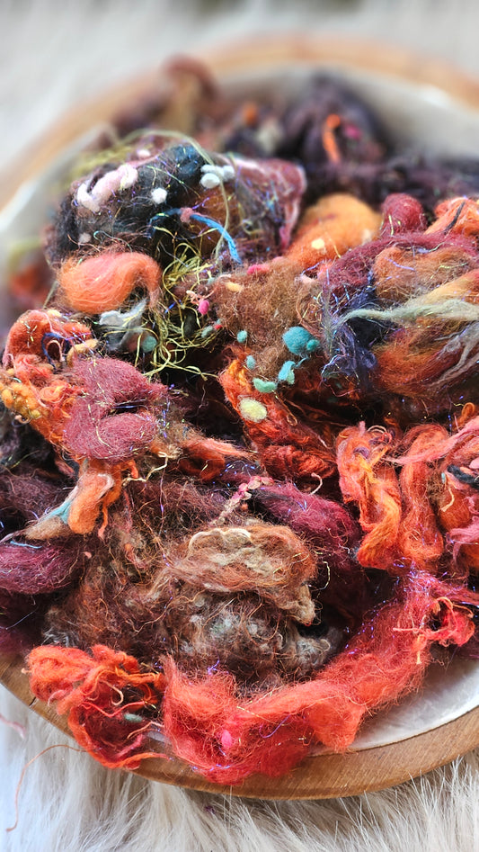 End of the World - hand-dyed wool alpaca bamboo texture blend - 4 ounces | 114 grams