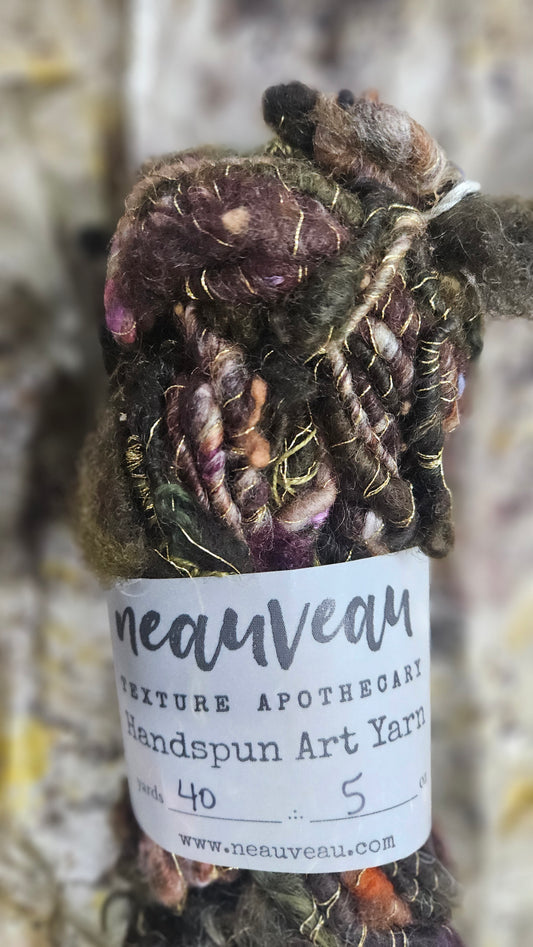 Handspun Bulky Art Yarn - Enchanted Forest Collection 06
