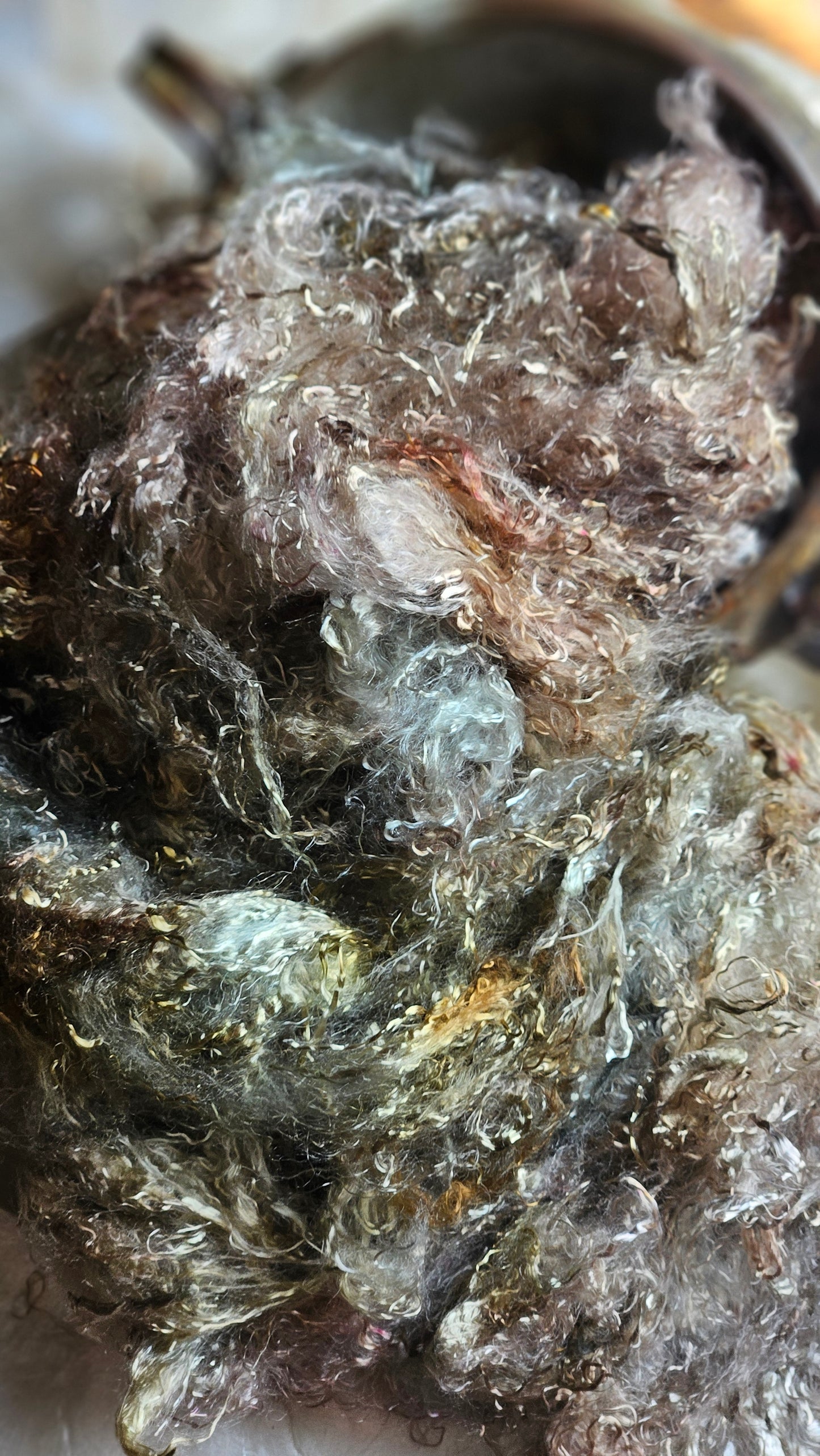 APOPHYLLITE - hand-dyed eucalyptus crimp faux-silk for art yarn embellishing, fiber blending, felting, and papermaking - 2 oz | 57 g