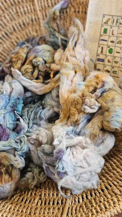 NILE - organic cotton noil for blending & spinning - 1 ounce | 28 grams
