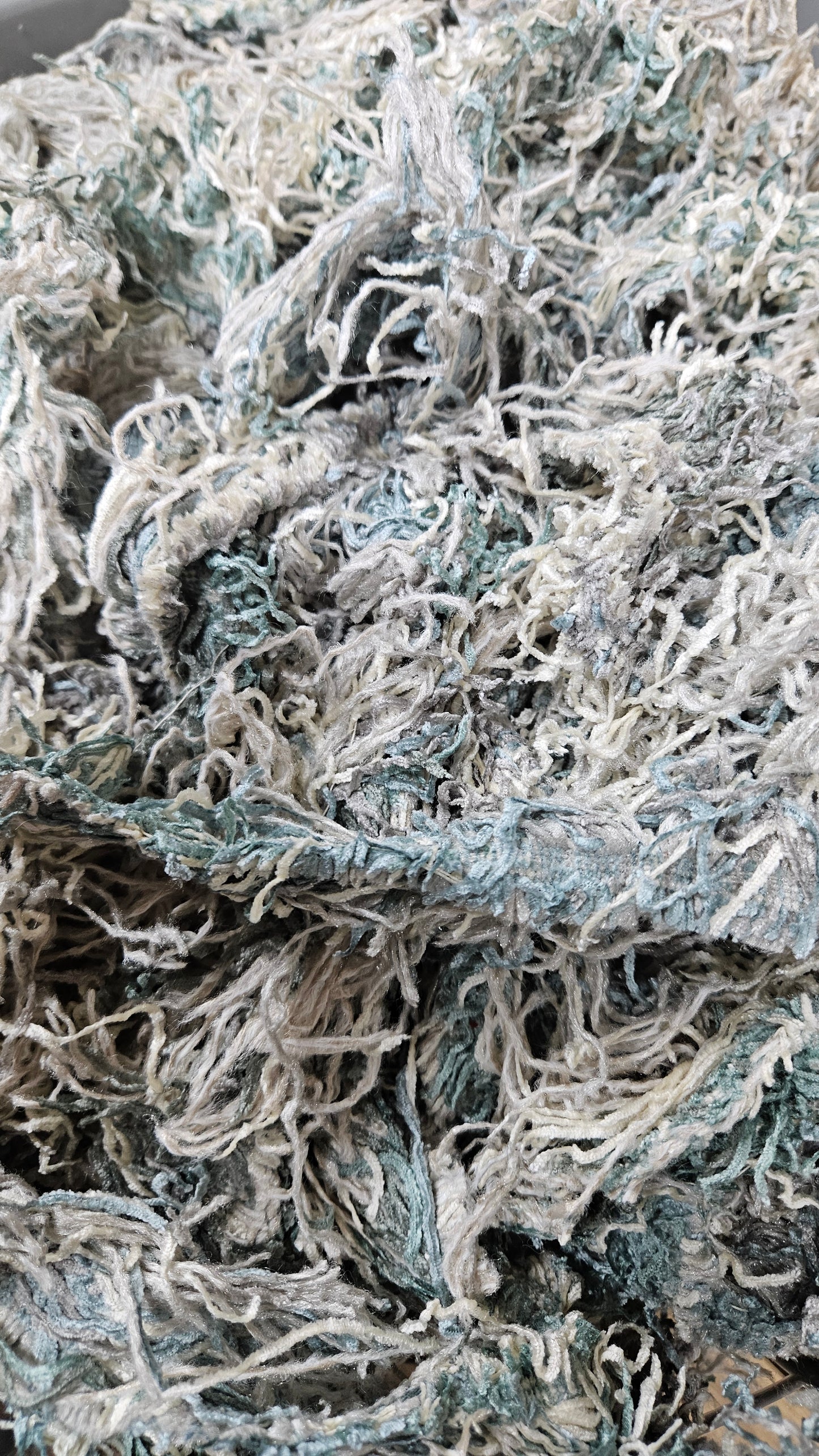 QUIET MORNING - bulk textile selvedge for rug weaving and art yarn - 5 POUNDS