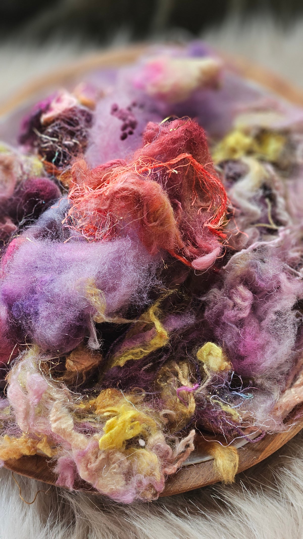 Unicorn Muse - hand-dyed wool alpaca bamboo texture blend - 4 ounces | 114 grams
