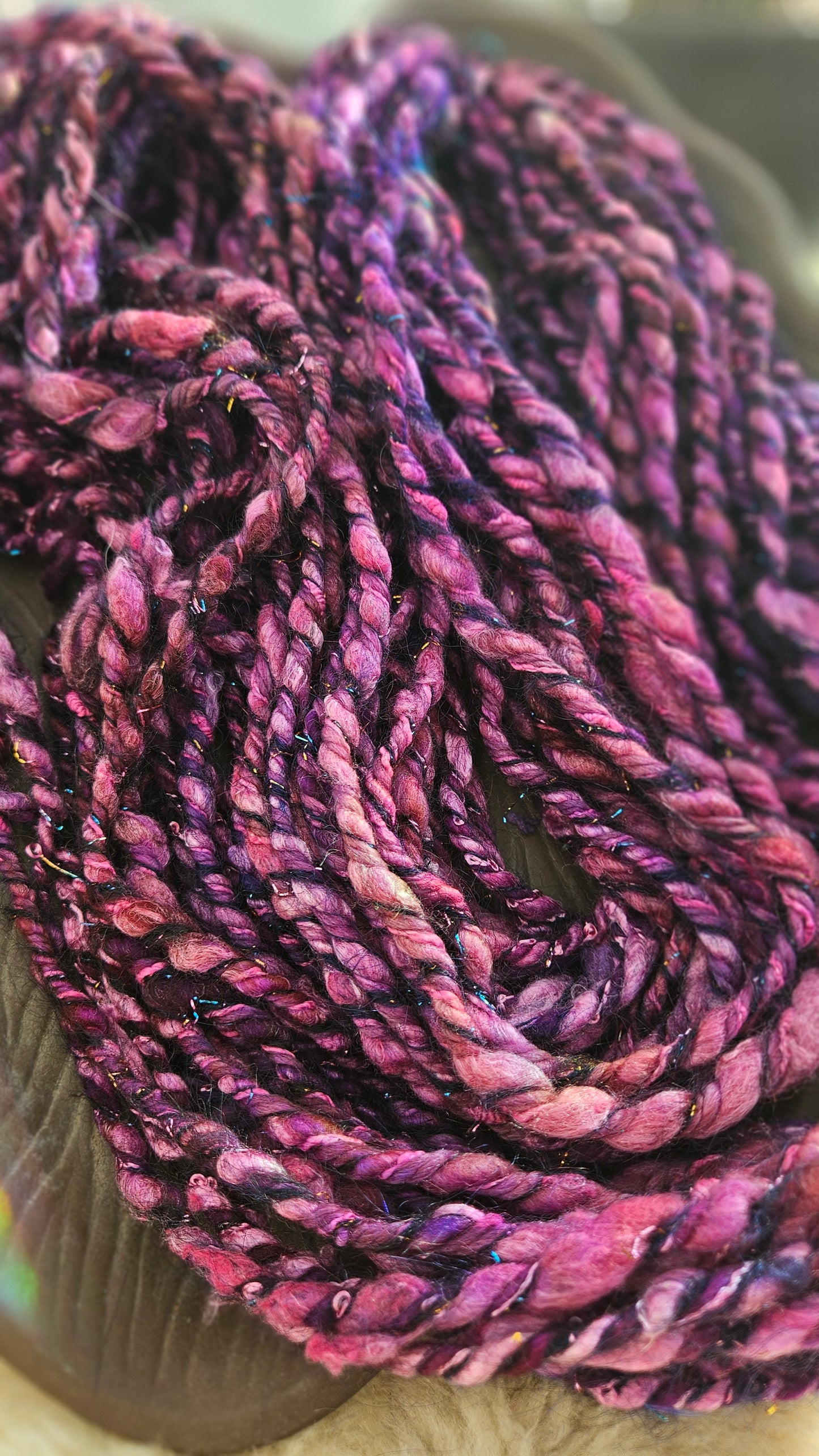 MARSH LANTERN - Bulky Handspun Art Yarn XL Skein - 40 yards | 5 ounces | 142 grams