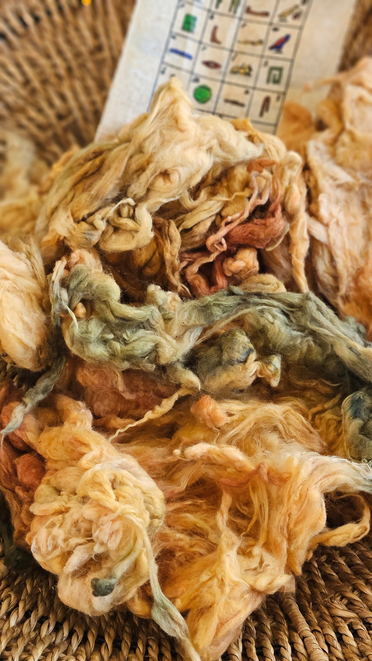 SEKHMET Hand-Dyed Organic Extra Fine Cotton Noil for fiber art, texture blending, and papermaking - 1 ounce | 28 grams