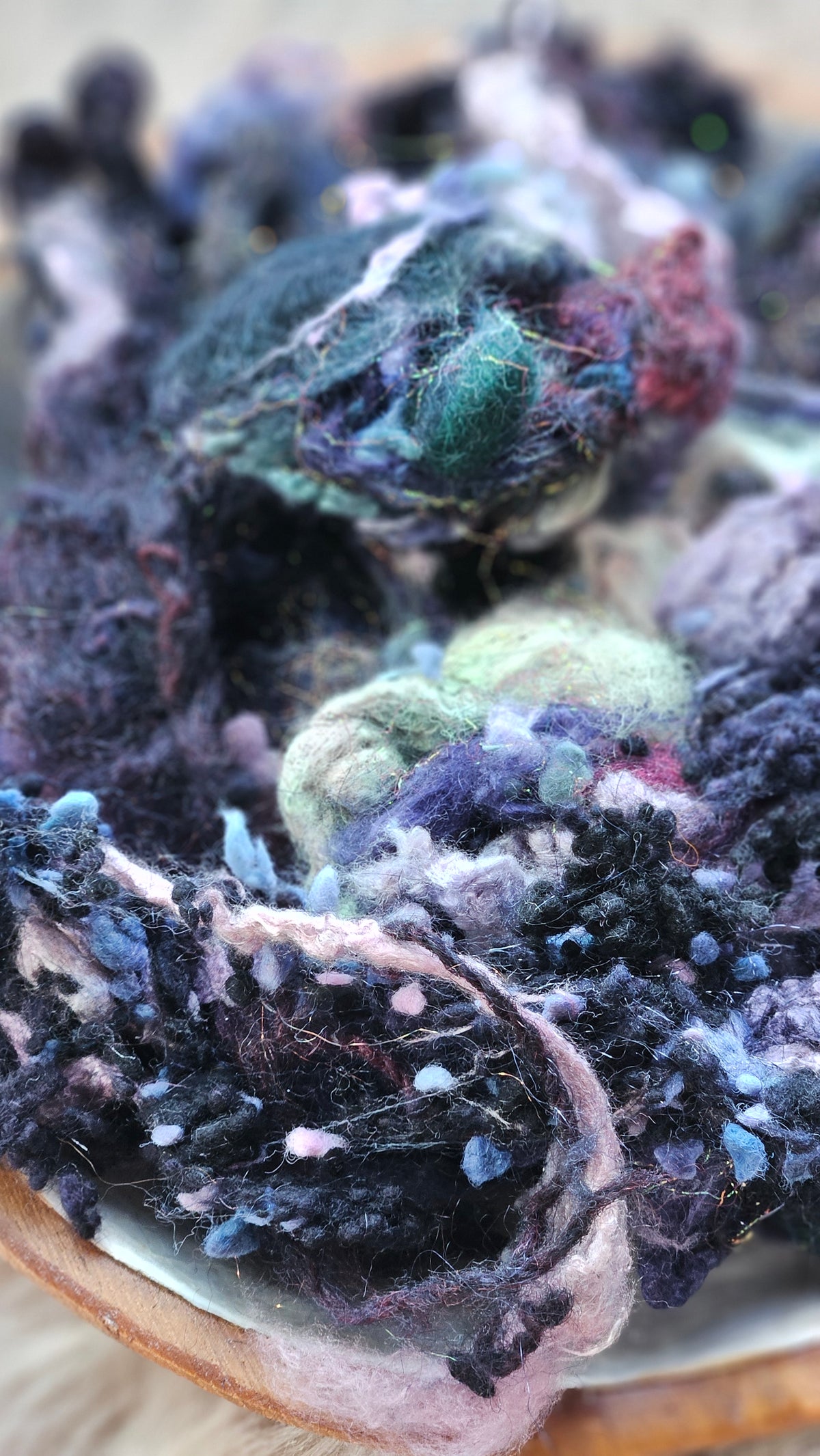 Lost but Hopeful - hand-dyed wool alpaca bamboo texture blend - 4 ounces | 114 grams