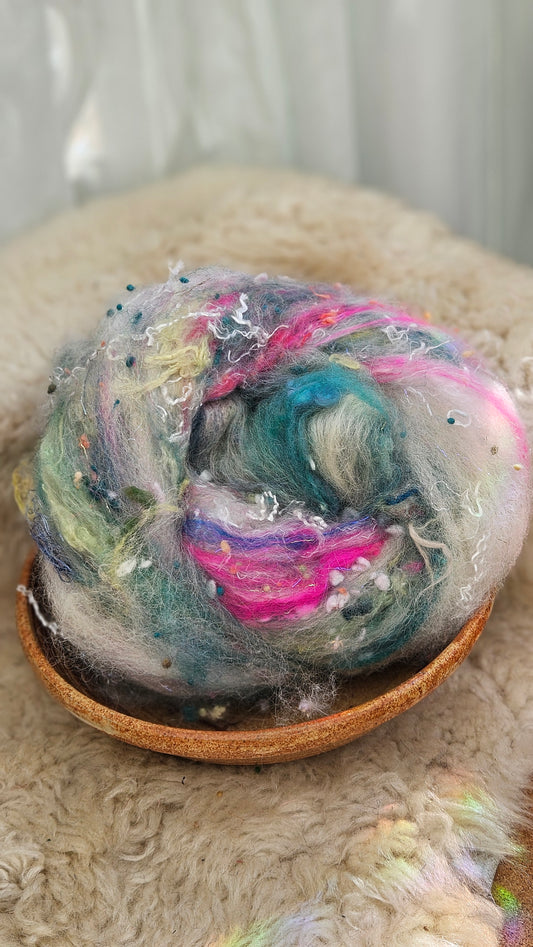 Luxe Layered Textured Art Batt - 042 - 2 ounces | 57 grams