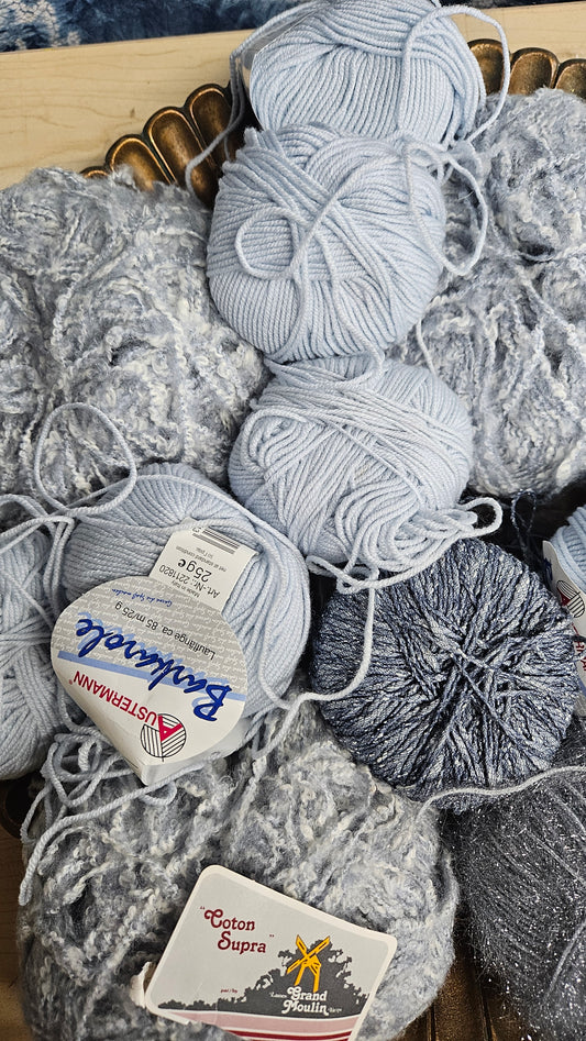 $2 Skein Yarn Liquidation - Knitting, Crochet, Weaving - LOT 100 - 1 pound