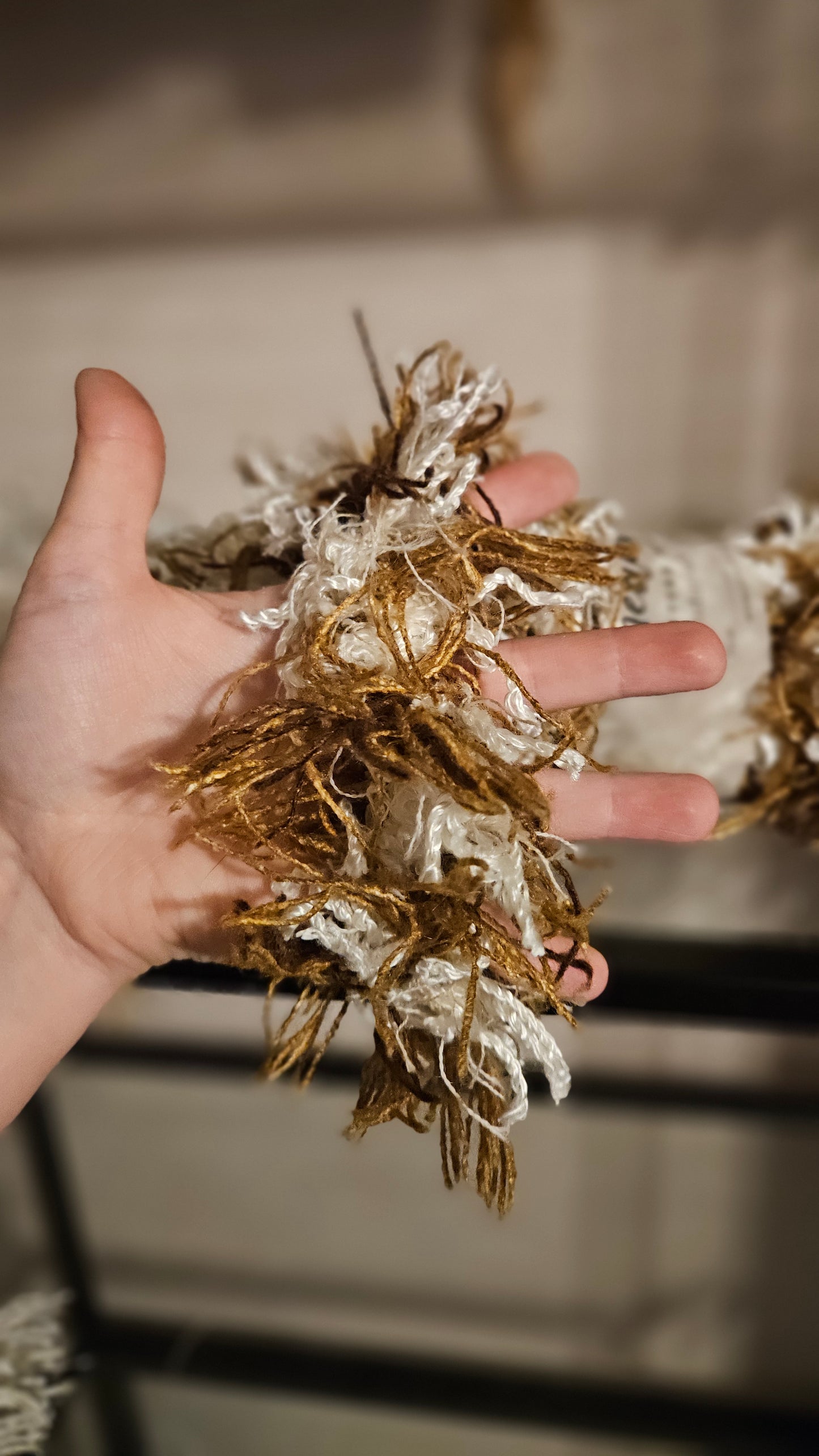 6 Skeins of Super Bulky Experimental Fringe Garland Shaggy Boa Selvedge Yarn