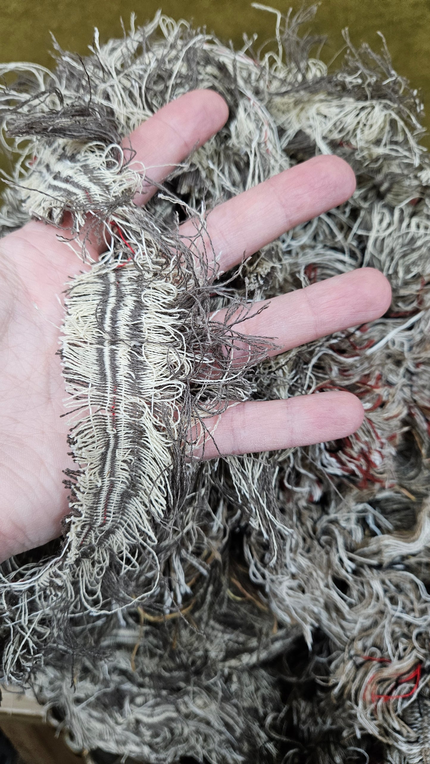 SAND AND SKY - shaggy fringe ribbon for tapestry weaving and fiber art - 4.5 POUNDS