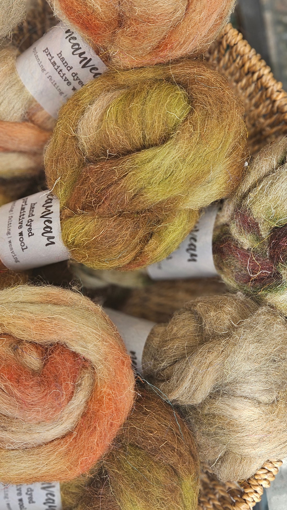 Fieldstone - primitive hand dyed wool roving for felting and blending - 2 ounces | 57 grams