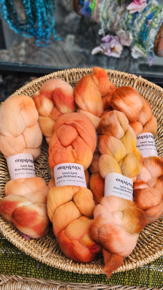 Canyonlands - hand dyed fine wool roving for felting and blending - 2 ounces | 57 grams