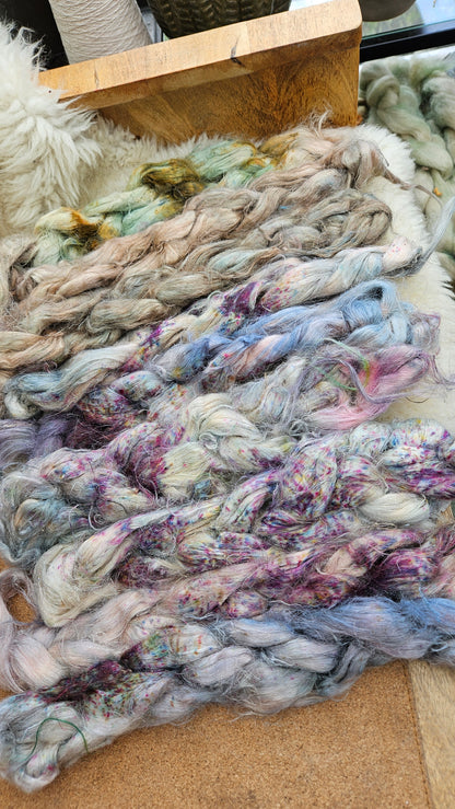 CHALICE - rare hand-dyed hemp top for carding into art batts - 2 ounces | 57 grams