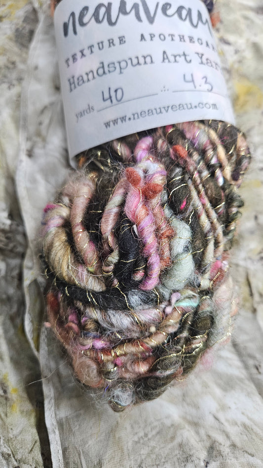 Handspun Bulky Art Yarn - Enchanted Forest Collection 08