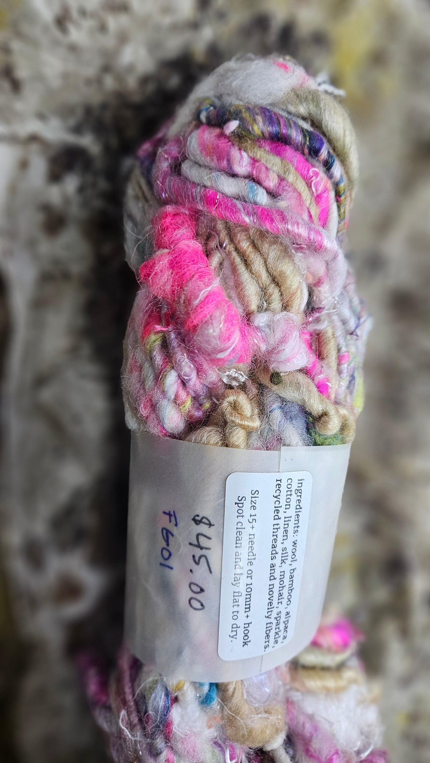 Handspun Bulky Art Yarn - Fairy Godmother 01