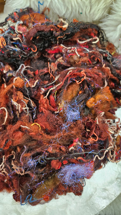 EMBER DAYS - fiber texture blend for art yarn spinning & felting - 4 ounces | 114 grams