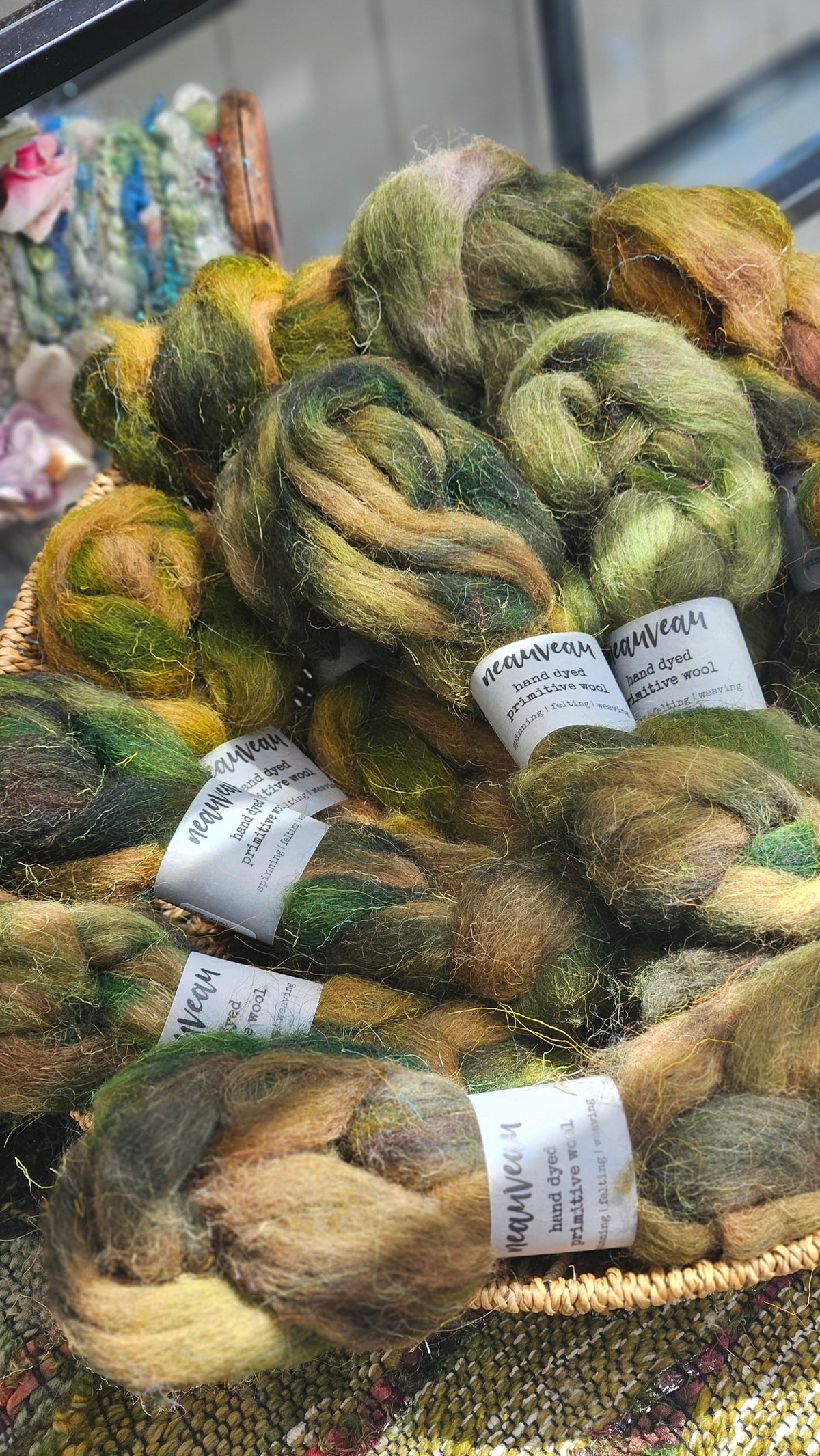 Woodlot - primitive hand dyed wool roving for felting and blending - 2 ounces | 57 grams