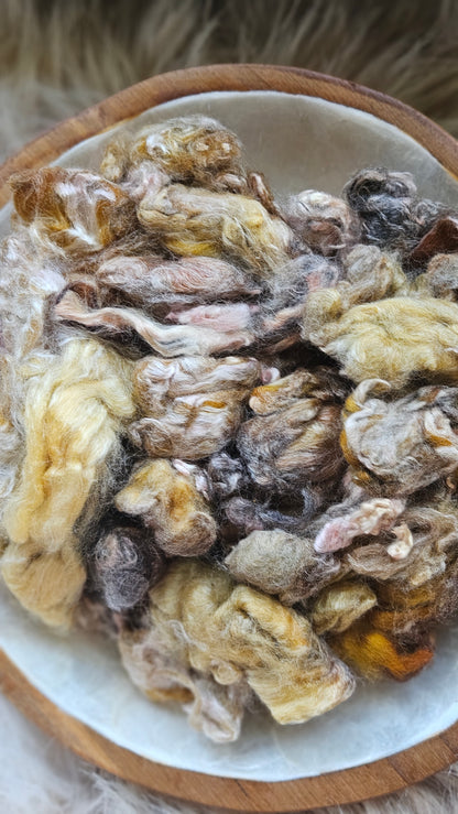 Tres Leches - wool & bamboo blend for spinning & felting - 5 oz |  142 g