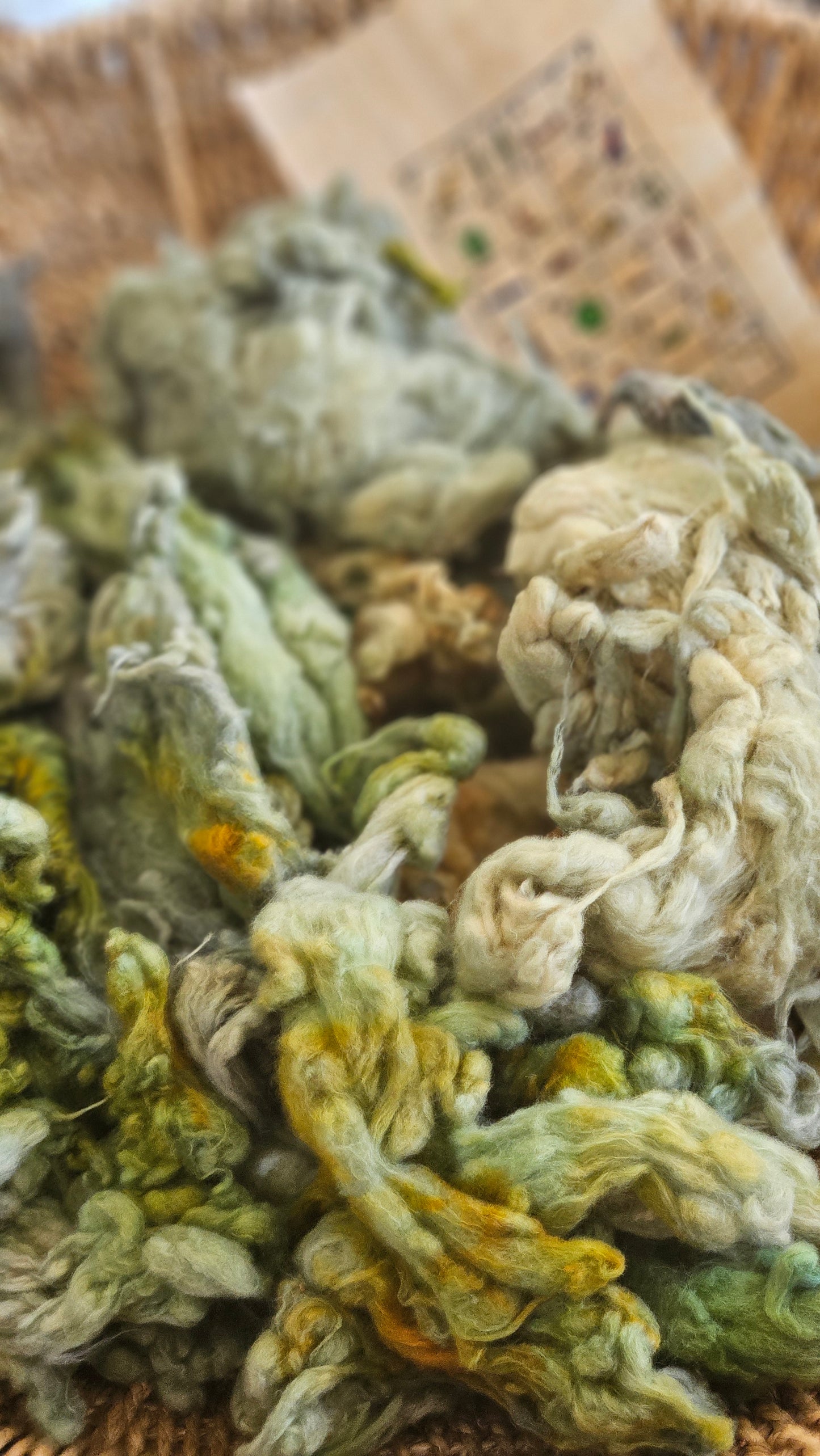 HATSHEPSUT Hand-Dyed Organic Extra Fine Cotton Noil for fiber art, texture blending, and papermaking - 1 ounce | 28 grams