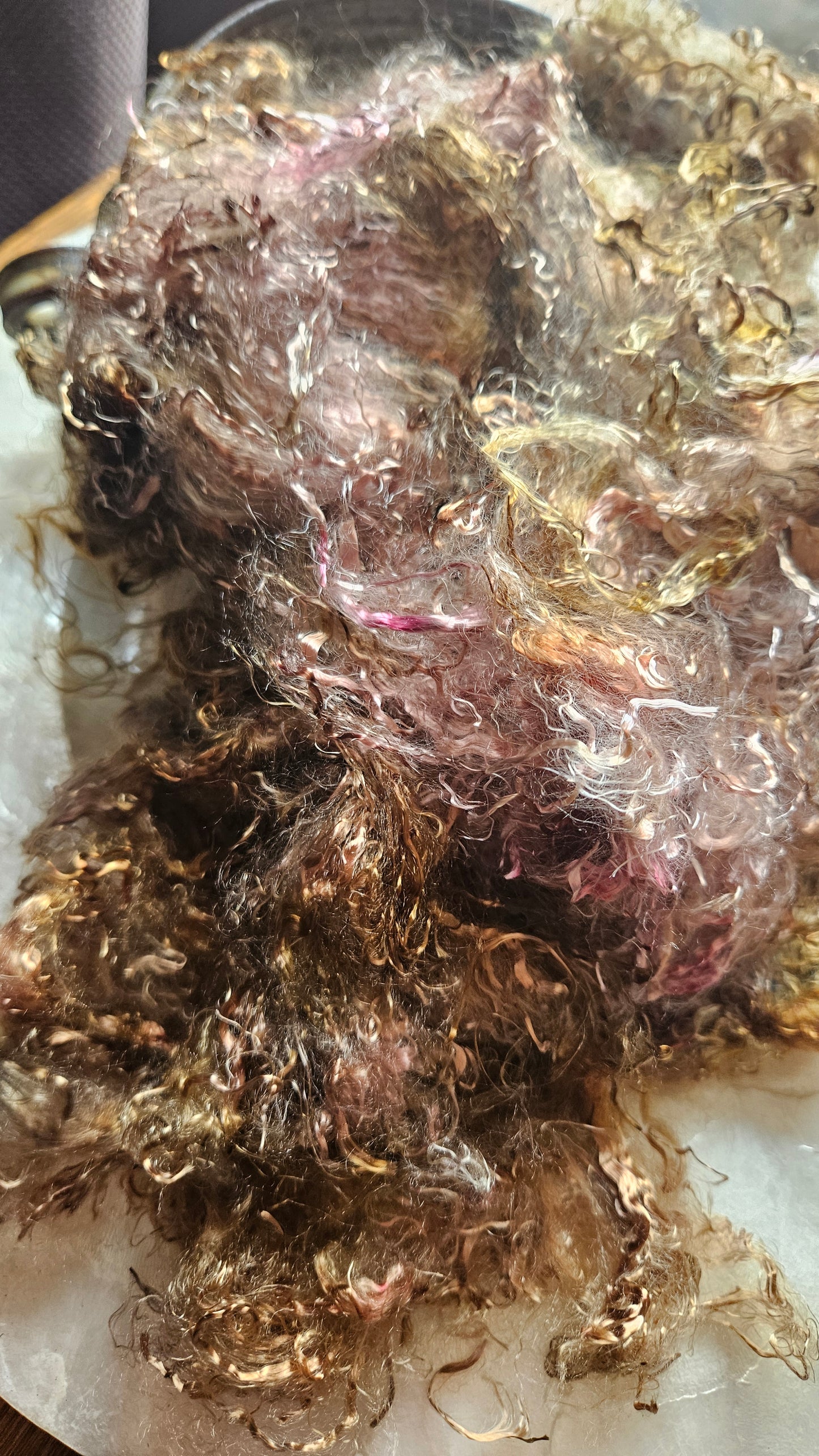 LEGRANDITE - hand-dyed eucalyptus crimp faux-silk for art yarn embellishing, fiber blending, felting, and papermaking - 2 oz | 57 g