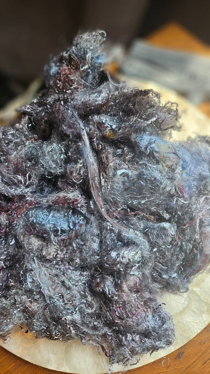 CASSITERITE - eucalyptus crimp fiber for spinning, blending & felting - 2 oz | 57 g