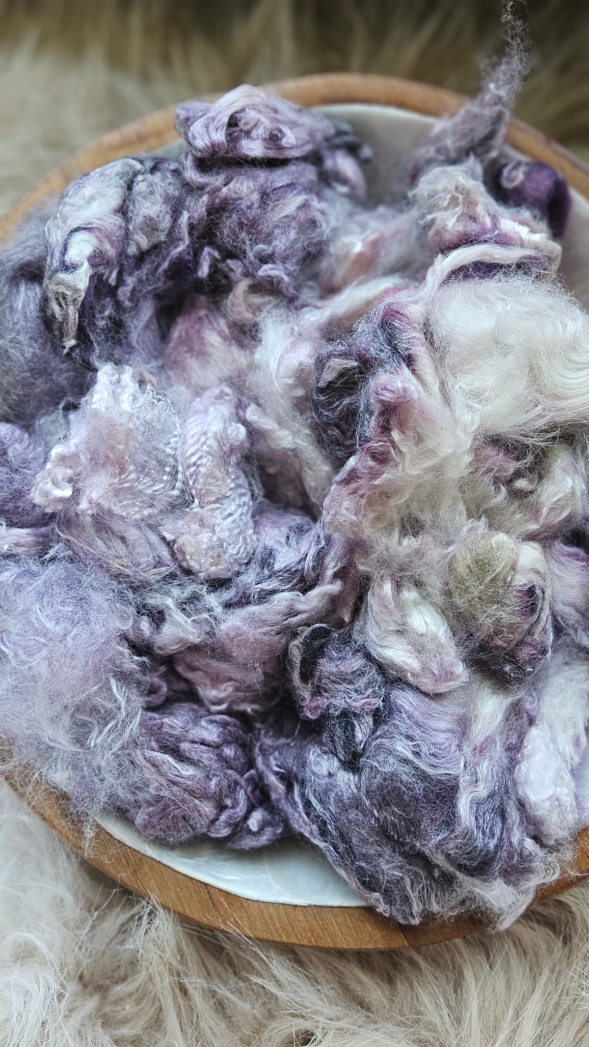 Concord Grape - hand-dyed fine wool and silky bamboo mill ends - 5 oz |  142 g