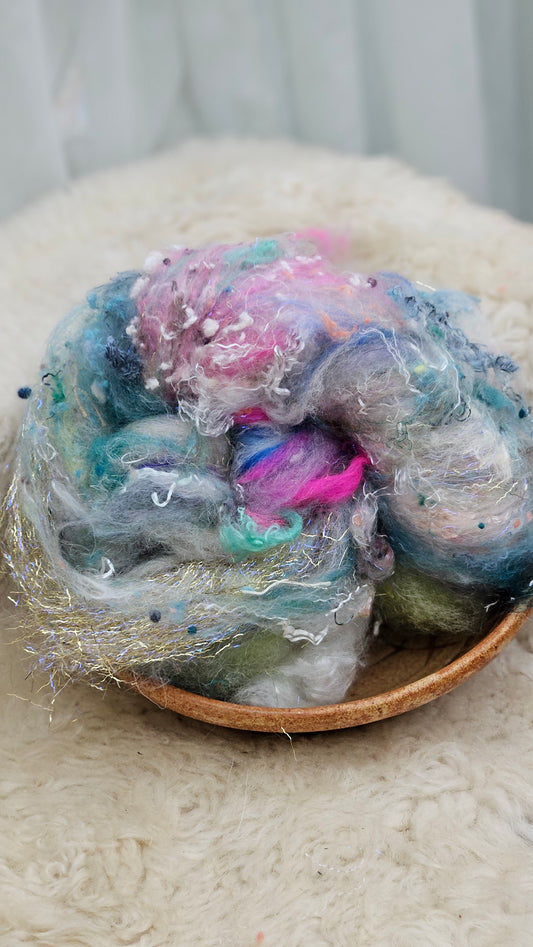 Luxe Layered Textured Art Batt - 015 - 2 ounces | 57 grams