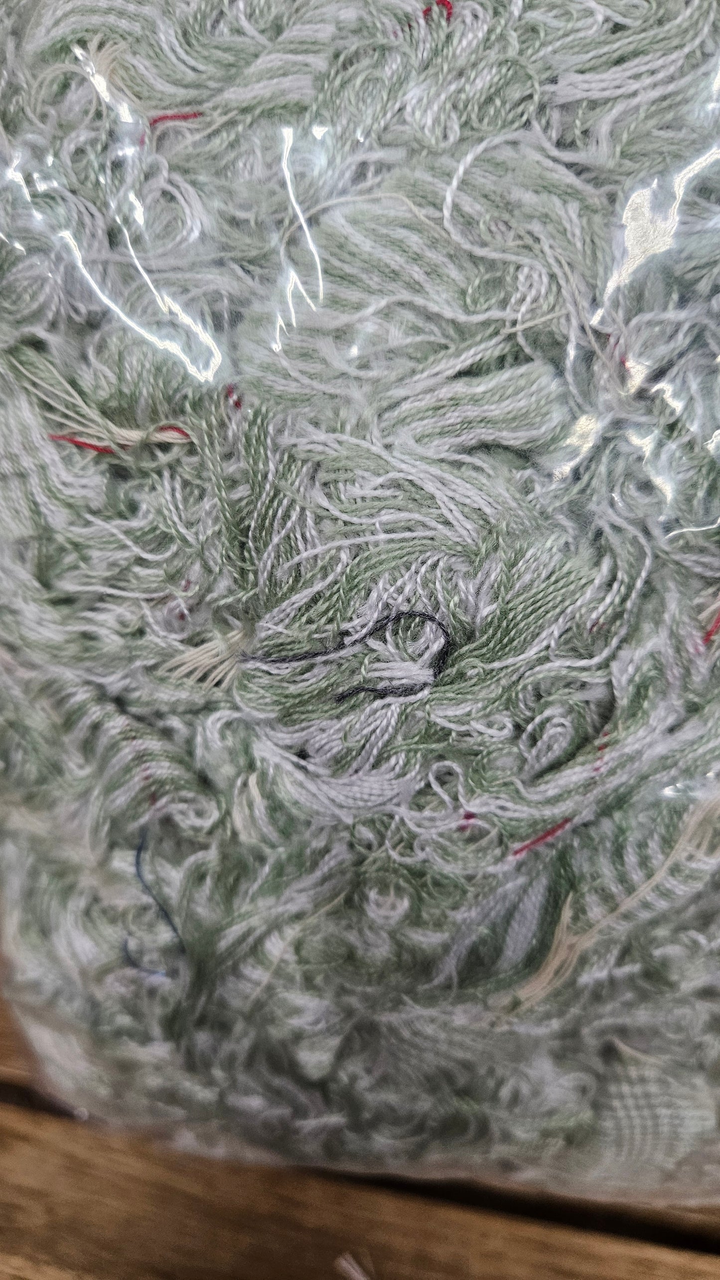 QUARTZ BEACH - shaggy fringe ribbon for tapestry weaving and fiber art - QUARTZ07 (.7 lb)