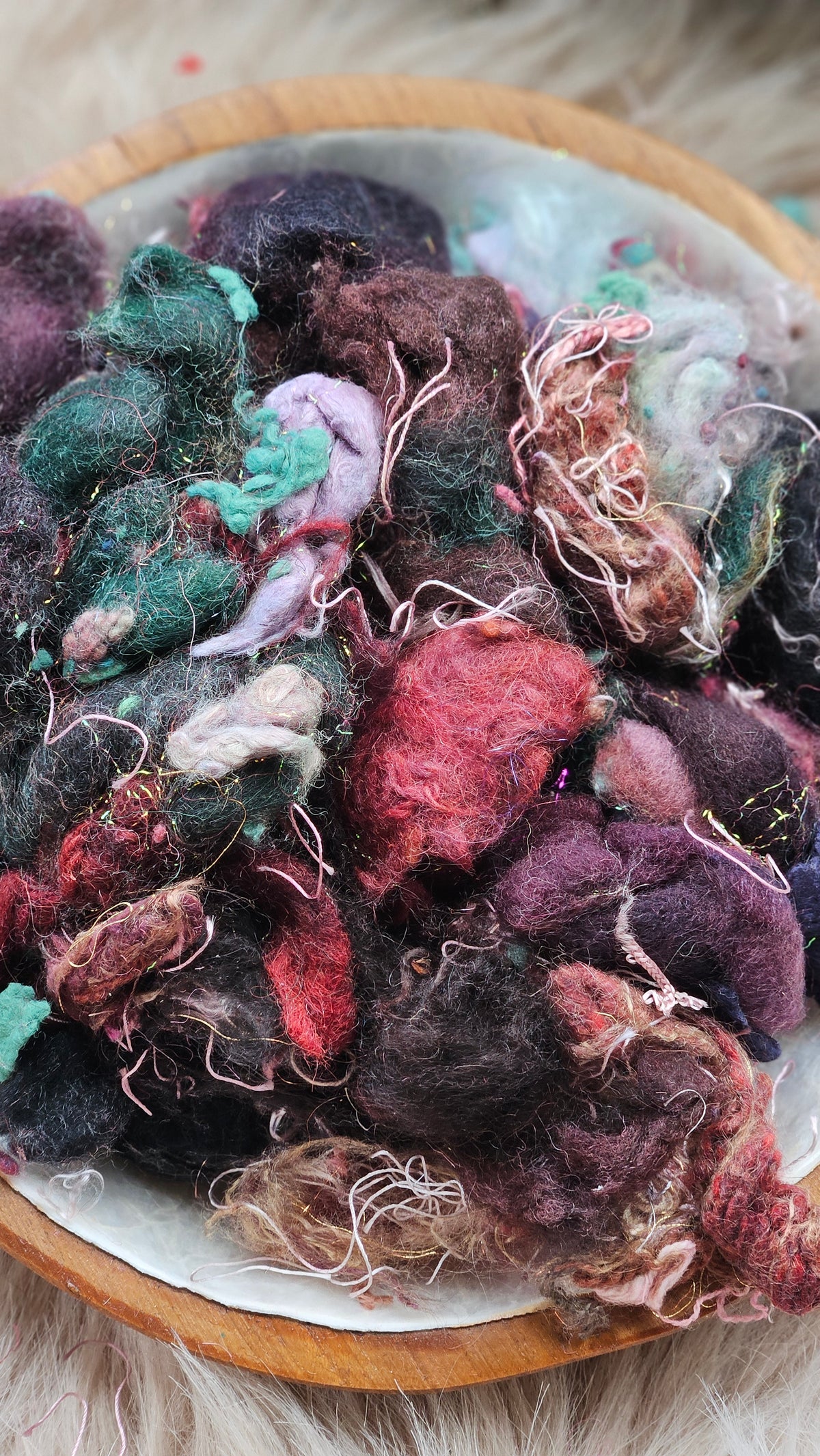Gentle Reckoning - hand-dyed wool alpaca bamboo texture blend - 4 ounces | 114 grams