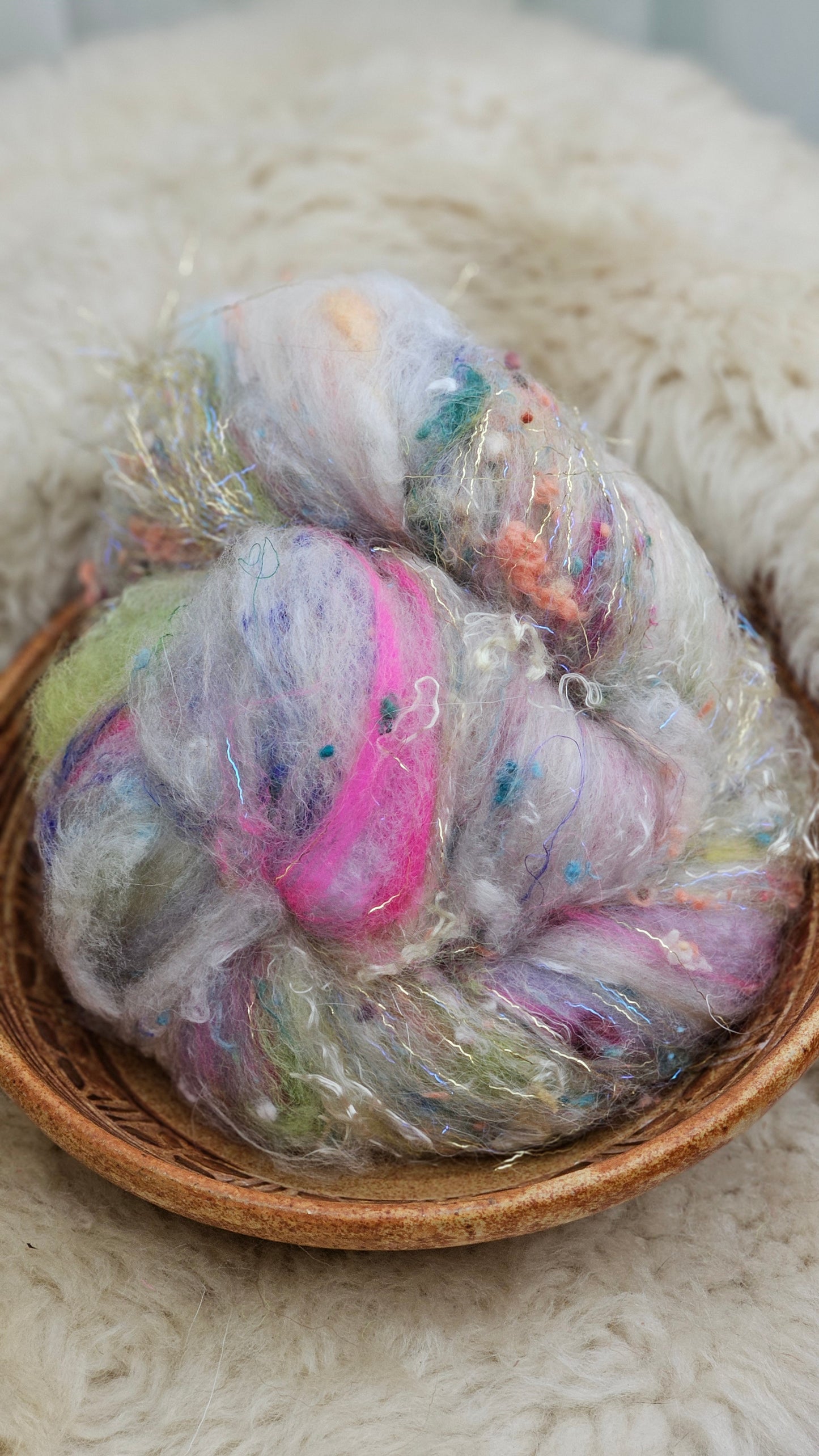 Luxe Layered Textured Art Batt - 023 - 2 ounces | 57 grams