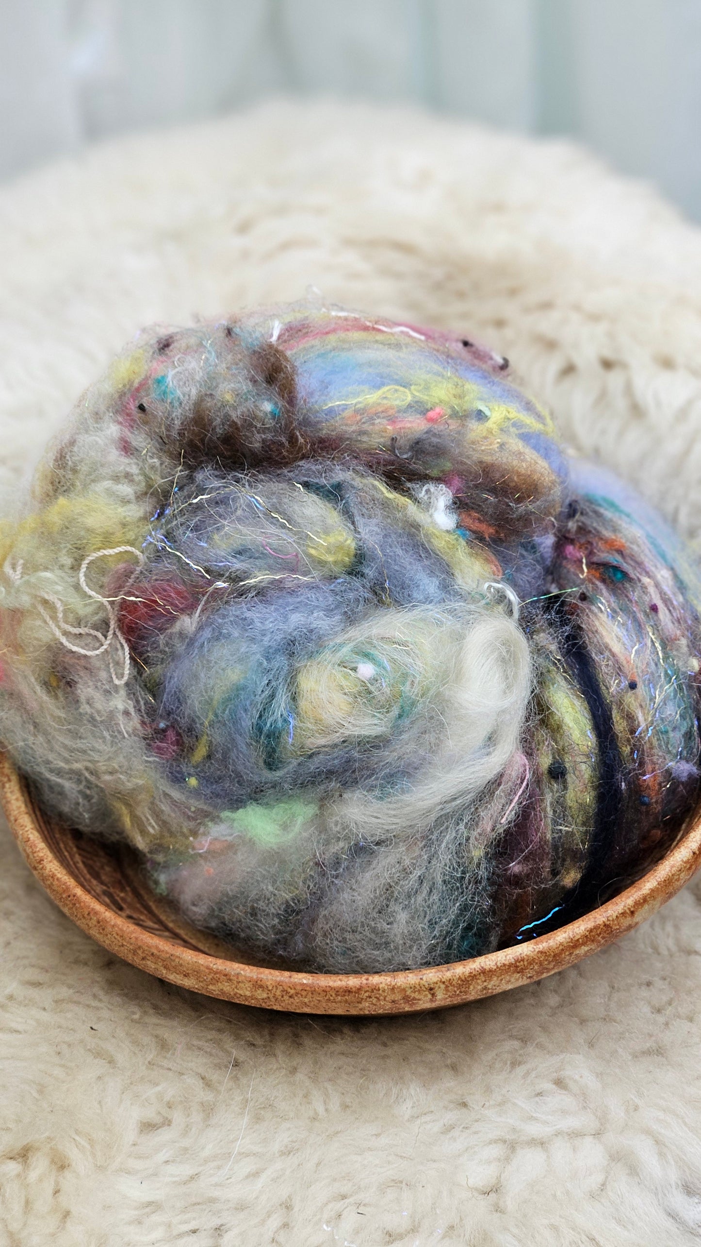 Luxe Layered Textured Art Batt - 027 - 2 ounces | 57 grams