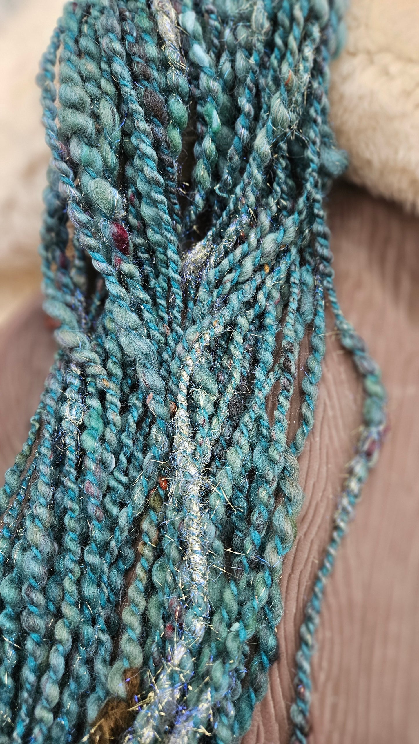 THE ENT BRIDE - Bulky Handspun Art Yarn XL Skein - 40 yards | 4.7 ounces | 133 grams