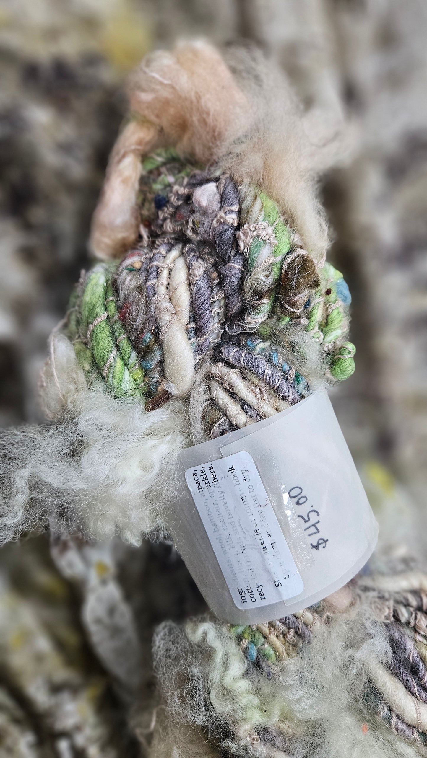 Handspun Bulky Art Yarn - Garden Party 04