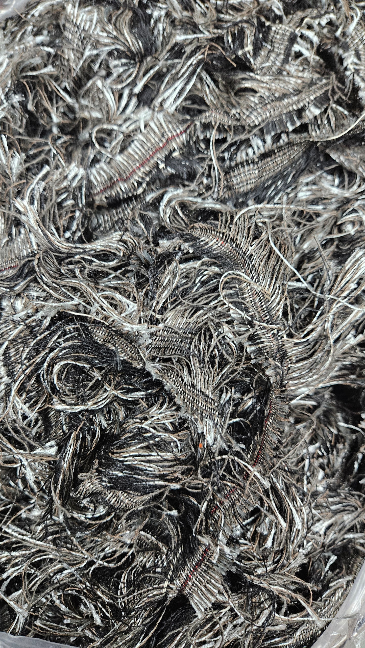 DARK HORSE - bulk textile selvedge for rug weaving and art yarn - 5 POUNDS