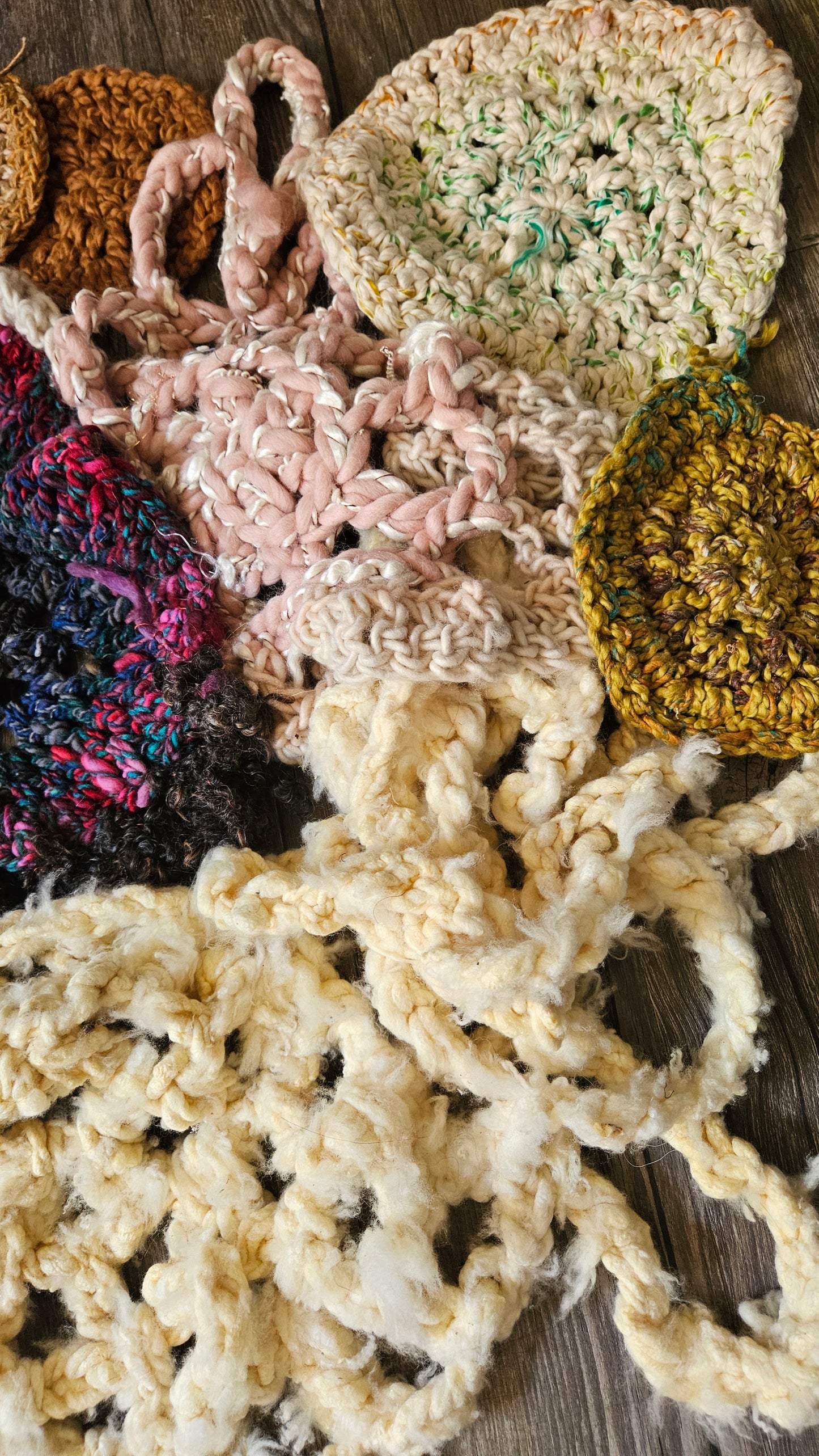 Freeform Crochet Embellishment Lot - 14 pieces