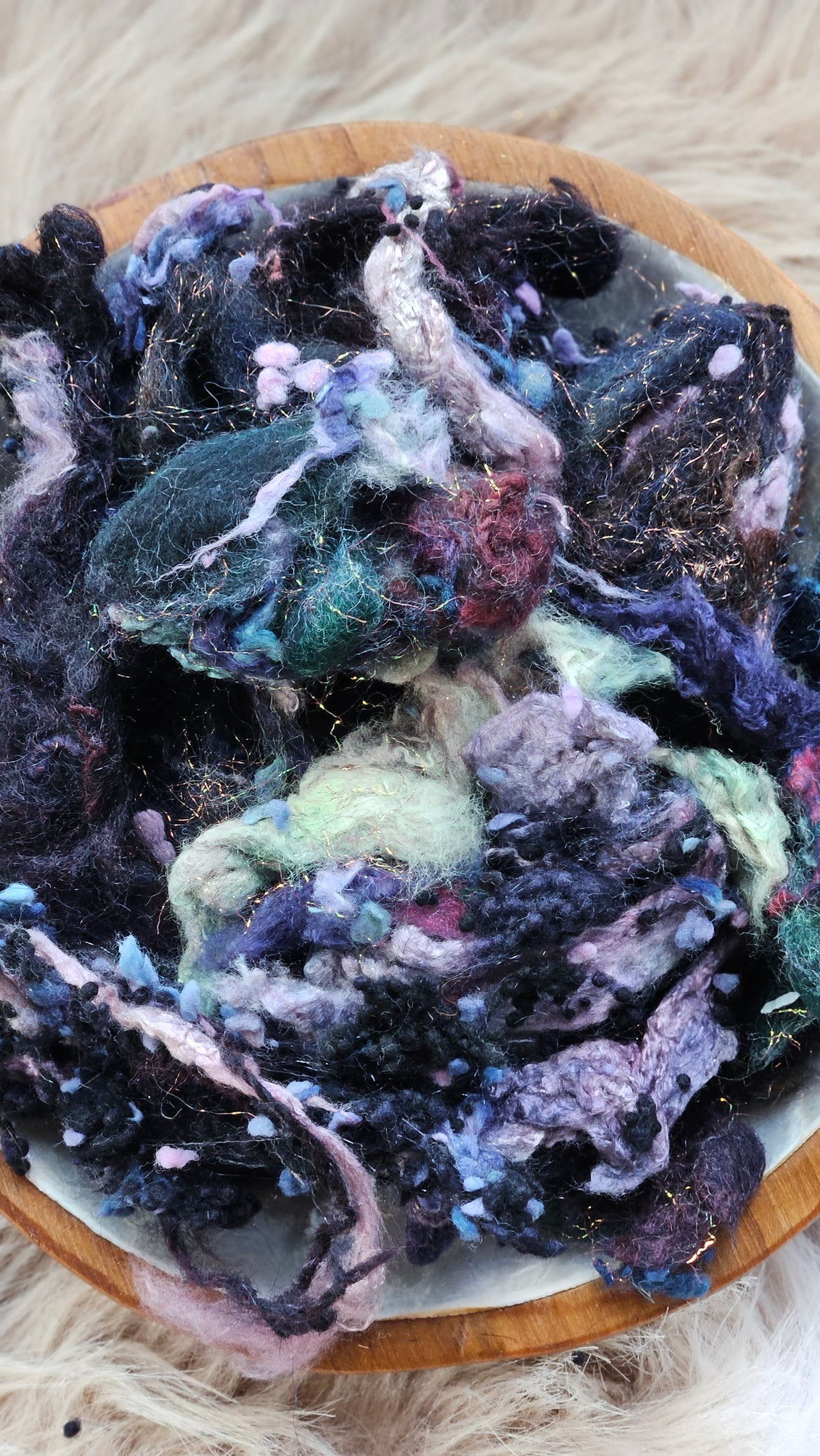 Lost but Hopeful - hand-dyed wool alpaca bamboo texture blend - 4 ounces | 114 grams