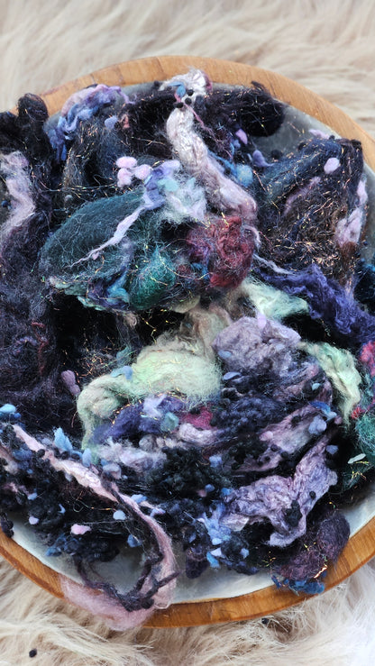Lost but Hopeful - fiber texture blend for art yarn spinning & felting - 4 ounces | 114 grams