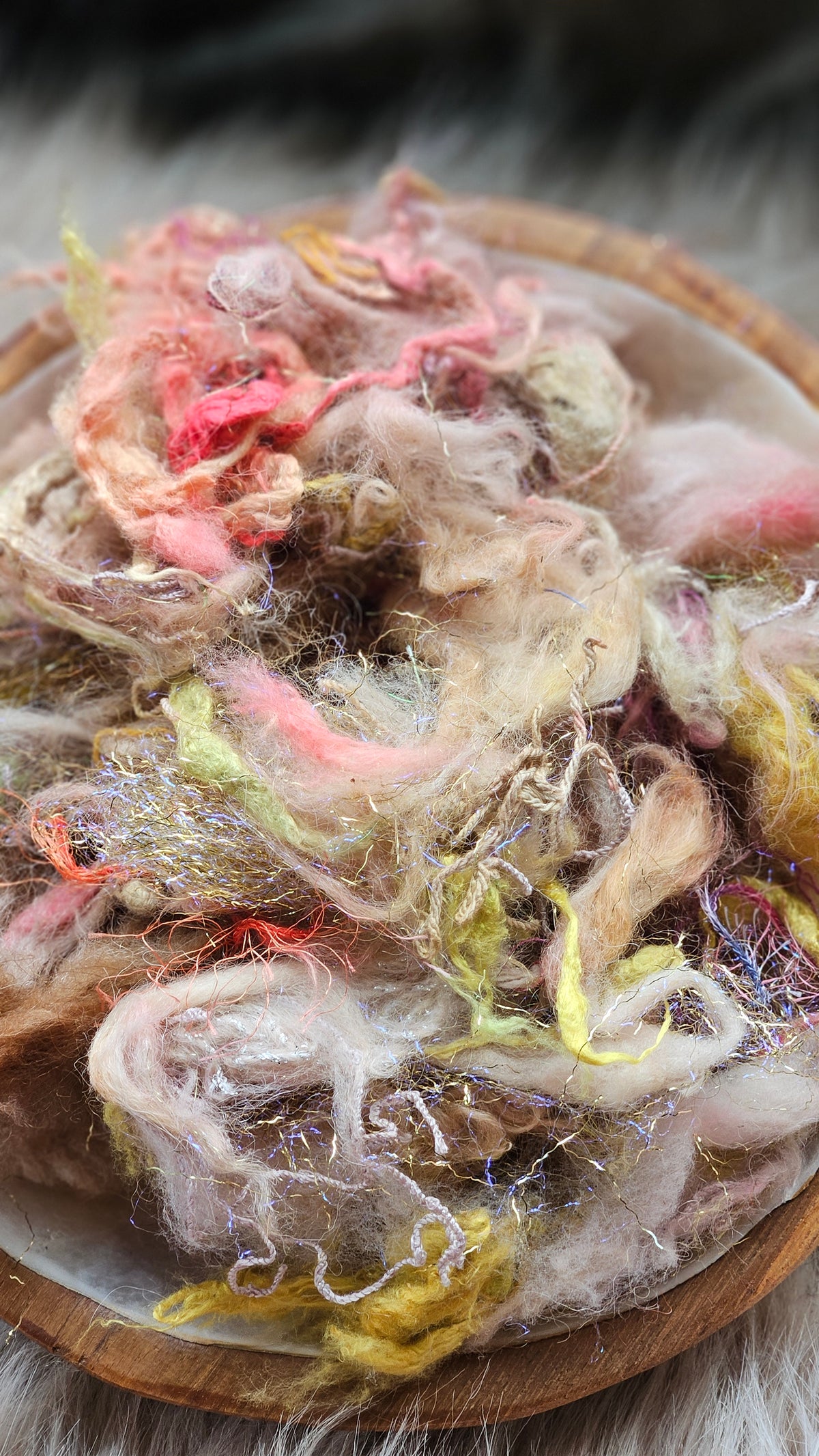 Faint Heart - hand-dyed wool alpaca bamboo texture blend - 4 ounces | 114 grams