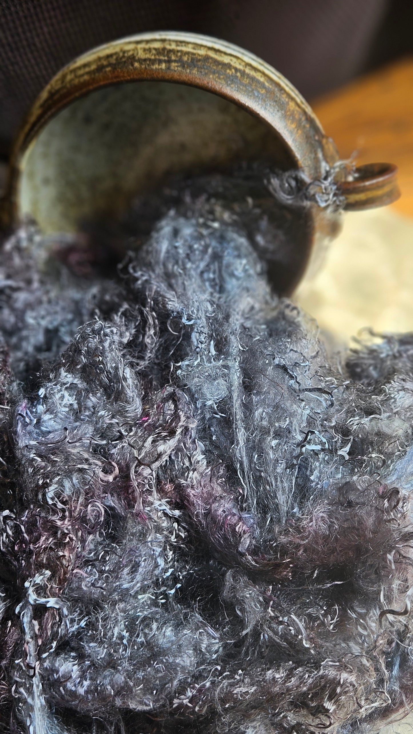 CASSITERITE - hand-dyed eucalyptus crimp faux-silk for art yarn embellishing, fiber blending, felting, and papermaking - 2 oz | 57 g