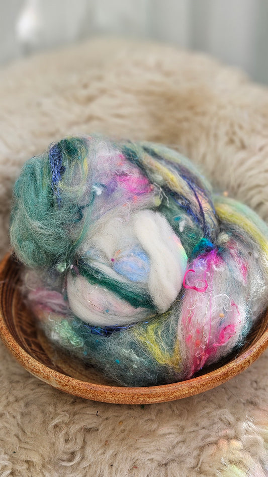 Luxe Layered Textured Art Batt - 041 - 2 ounces | 57 grams