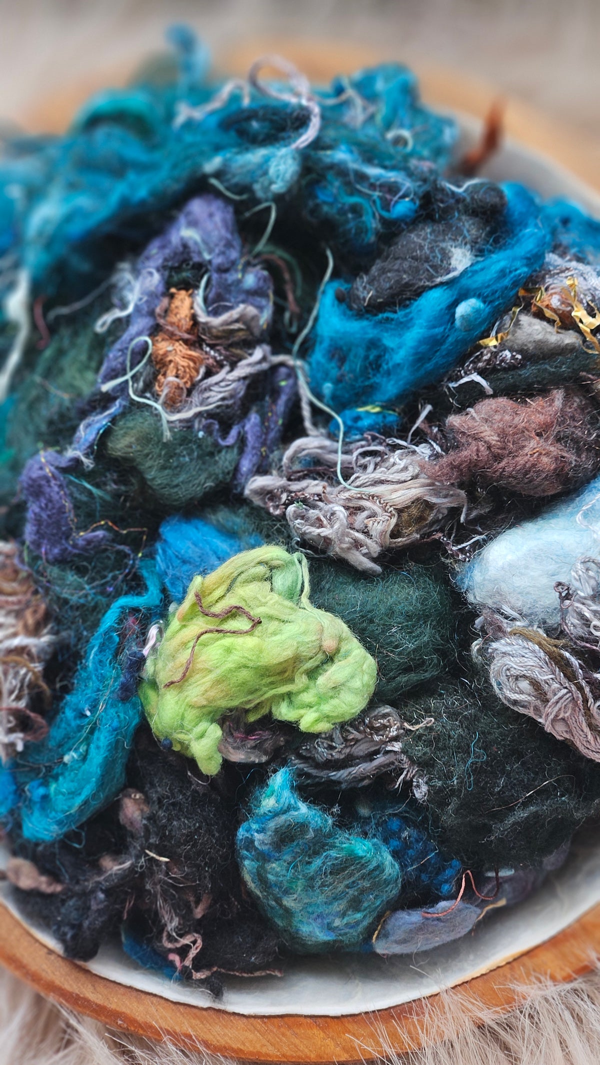 Unsent Letters - hand-dyed wool alpaca bamboo texture blend - 4 ounces | 114 grams