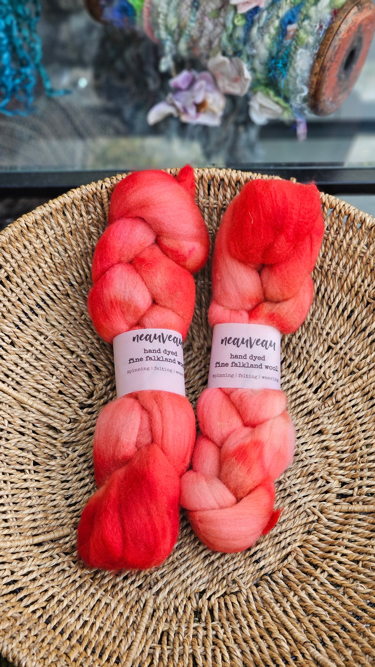 Redwood - hand dyed fine wool roving for felting and blending - 2 ounces | 57 grams